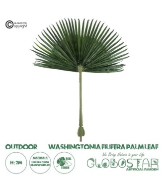 GloboStar® Artificial Garden WASHINGTONIA FILIFERA PALM LEAF 20171 Τεχνητό Διακοσμητικό Φύλο Φοινικόδεντρου Βεντάλια Π170 x Υ200cm